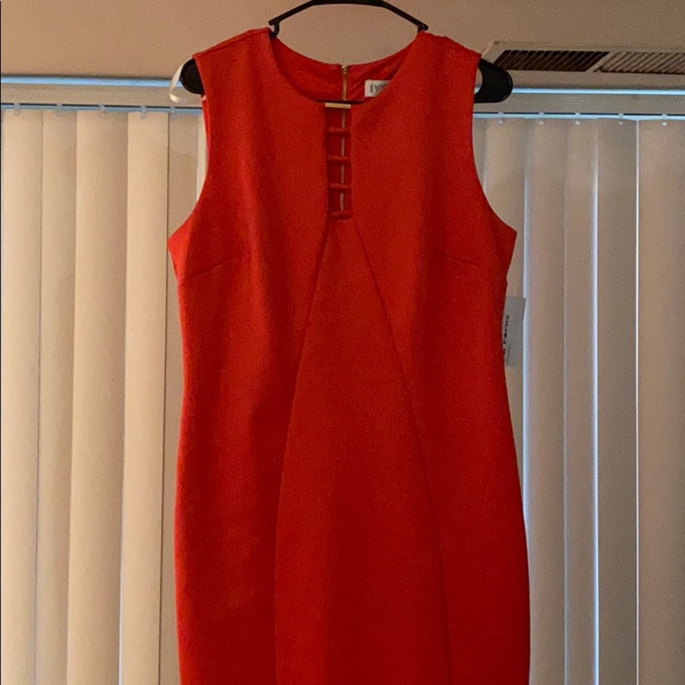 Orange sleeveless dress